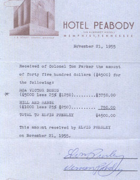 hotel receipt example